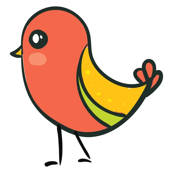 Lindo pájaro, vector o ilustración de color . — Vector de stock