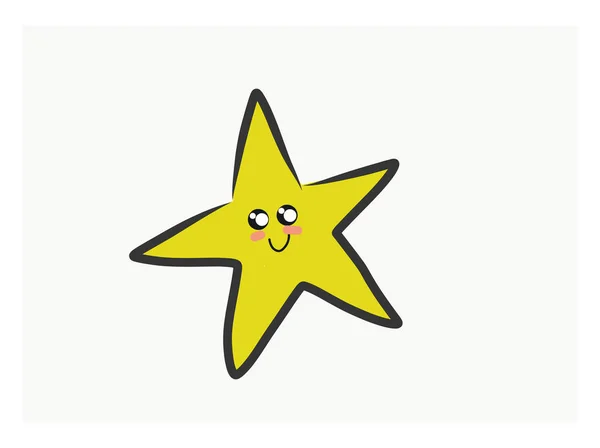 Estrella amarilla, vector o ilustración en color . — Vector de stock