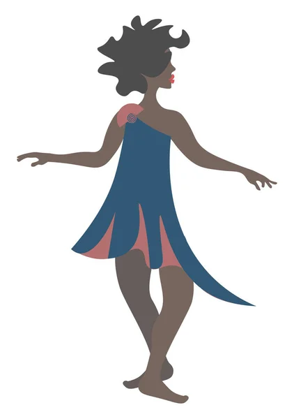 Danseuse ethnique, illustration vectorielle ou couleur . — Image vectorielle