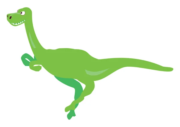 Зеленый динозавр, вектор или цветная иллюстрация . — стоковый вектор