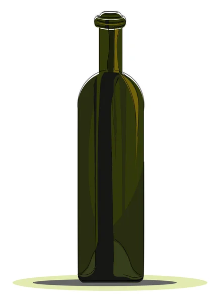 Lege fles, vector of kleur illustratie. — Stockvector