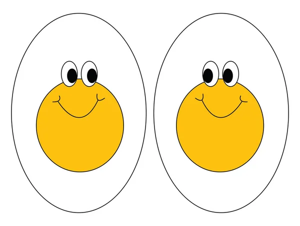 Ilustrace vejce, vektorový nebo barevný. — Stockový vektor