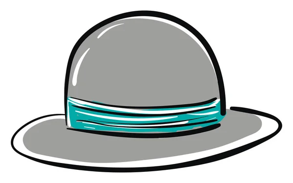 Sombrero gris y azul, vector o ilustración en color . — Archivo Imágenes Vectoriales