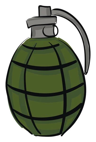 Une grenade, un vecteur ou une illustration couleur . — Image vectorielle