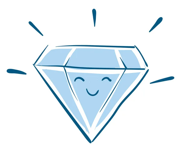Χαρούμενο διαμάντι, διάνυσμα ή έγχρωμη απεικόνιση. — Διανυσματικό Αρχείο