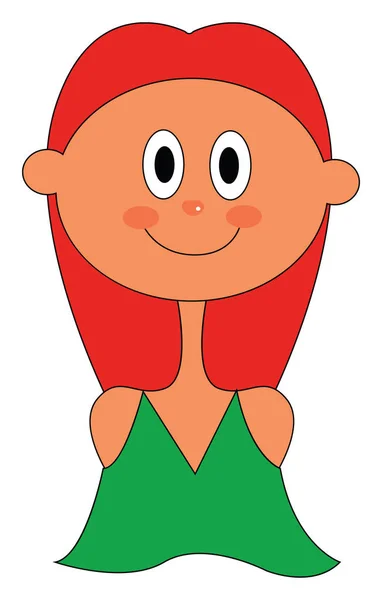 Chica feliz, vector o ilustración de color . — Vector de stock