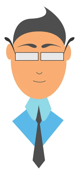 Man portret, vector of kleur illustratie. — Stockvector