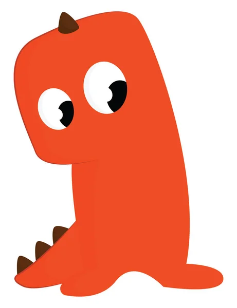 Pomarańczowy potwór, wektor lub kolor ilustracji. — Wektor stockowy