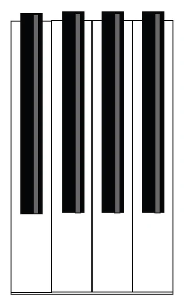 Piano, vector of kleur illustratie. — Stockvector