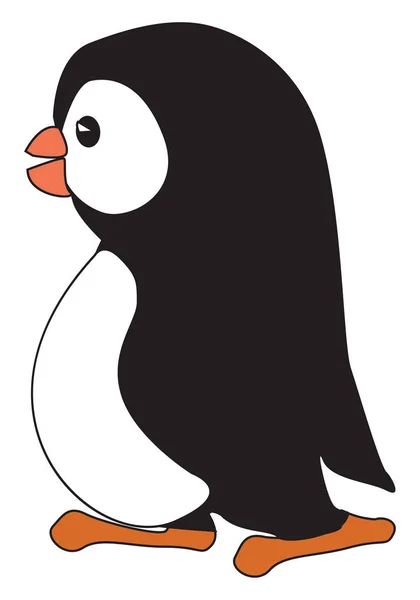 Pingüino carácter pose 1, vector o ilustración de color . — Vector de stock