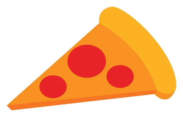 Illustration av pizza, vektor eller färg. — Stock vektor