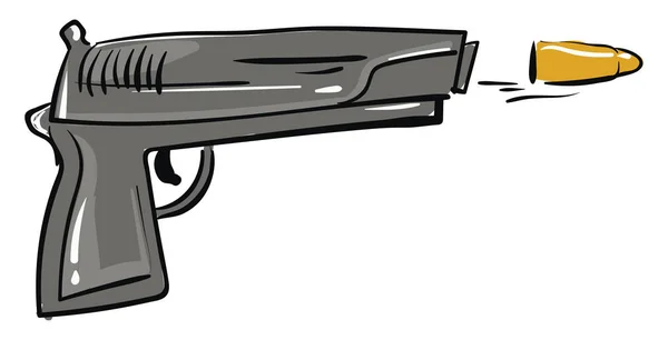 Pistola de bala, vetor ou ilustração de cor . — Vetor de Stock