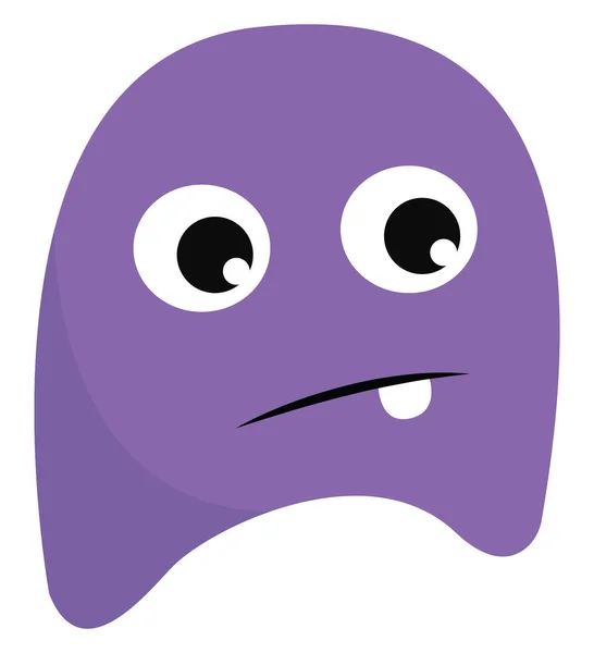 Purple baby monster, vektor eller färg illustration. — Stock vektor