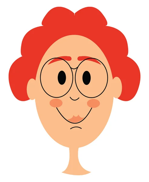 Červený vlasový chlapeček, vektorový nebo barevný ilustrace. — Stockový vektor