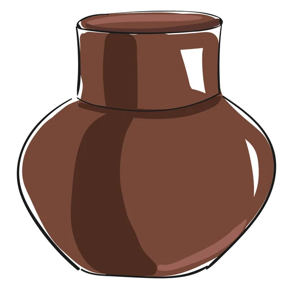 Round jug, vector or color illustration. — Stock Vector