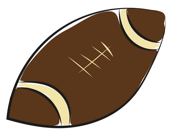 Boule de rugby, illustration vectorielle ou couleur . — Image vectorielle