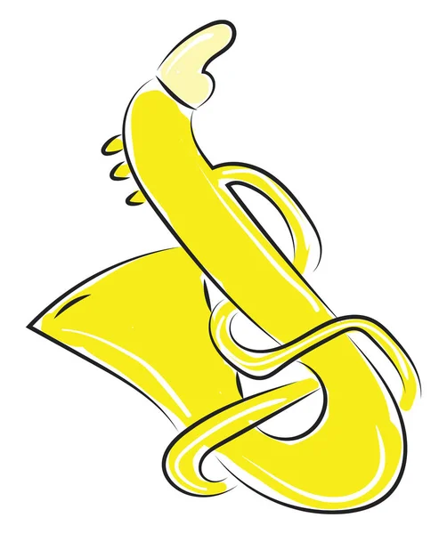 Saxofón para música, vector o ilustración en color . — Vector de stock