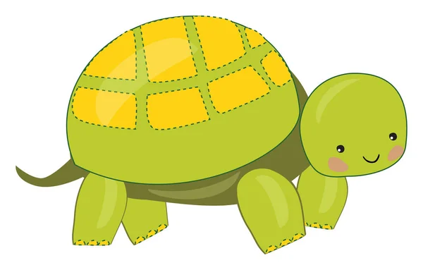 Yeşil kaplumbağa, vektör veya renk illüstrasyonemoji. — Stok Vektör
