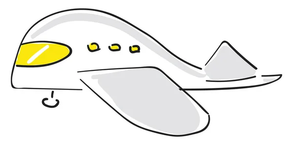 Pintura de un avión blanco / Transporte aéreo, vector o color illu — Vector de stock