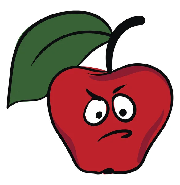 Imagen de manzana, vector o ilustración en color . — Vector de stock