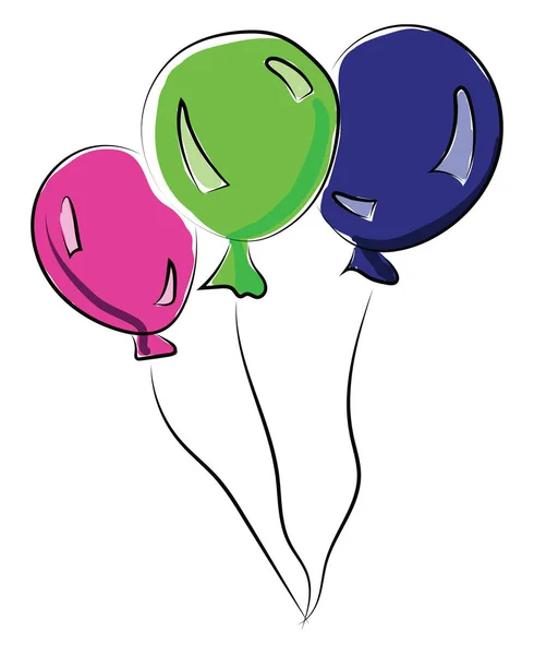 Bild eines Ballons, eines Vektors oder einer farbigen Illustration. — Stockvektor