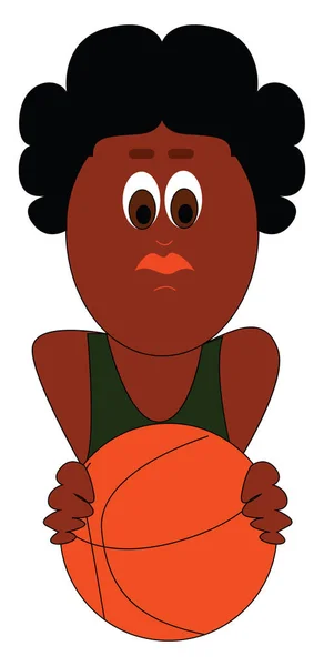 Εικόνα παίκτη του μπάσκετ, διάνυσμα ή έγχρωμη απεικόνιση. — Διανυσματικό Αρχείο
