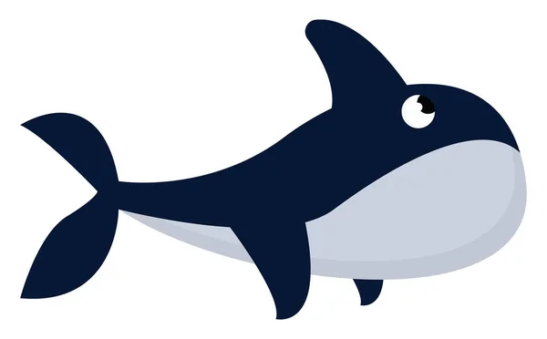 Imagem de uma grande baleia, vetor ou ilustração colorida . — Vetor de Stock