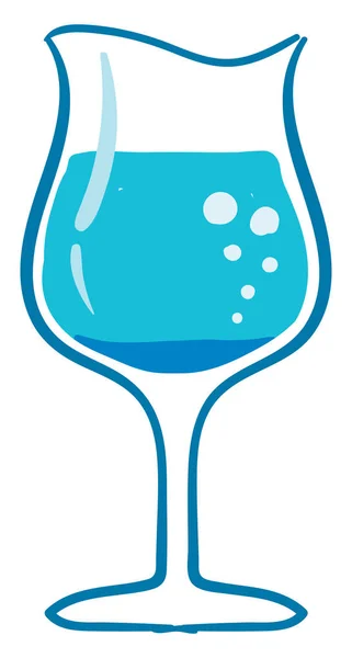 Image of blue cocktail, vector or color illustration. — Stock Vector