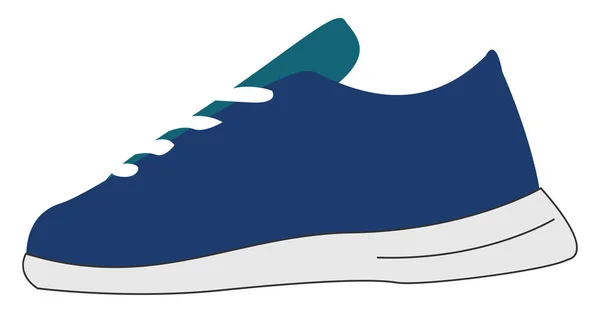 Image of blue boot - running shoe, vector or color illustration. — Stock Vector