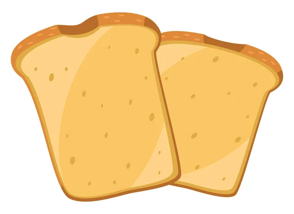 Afbeelding van brood, vector of kleur illustratie. — Stockvector