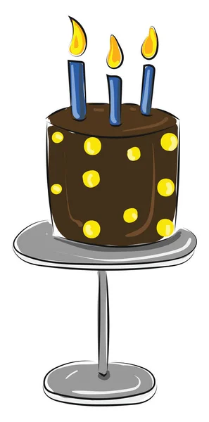 Obrázek koláče se stojánek, vektorovou nebo barevnou ilustrací. — Stockový vektor
