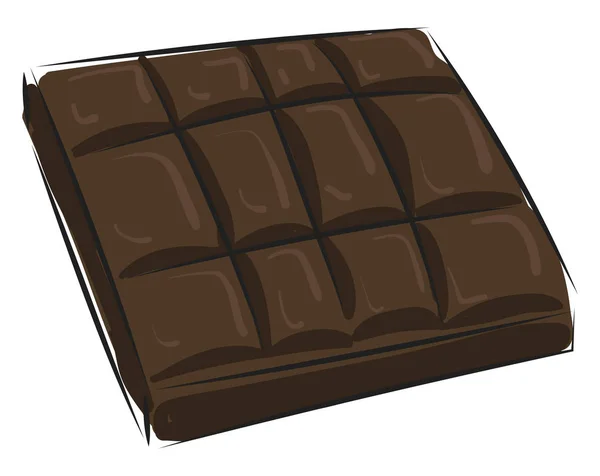 Imagen de chocolate - chocolate con leche, vector o ilustración de color — Vector de stock