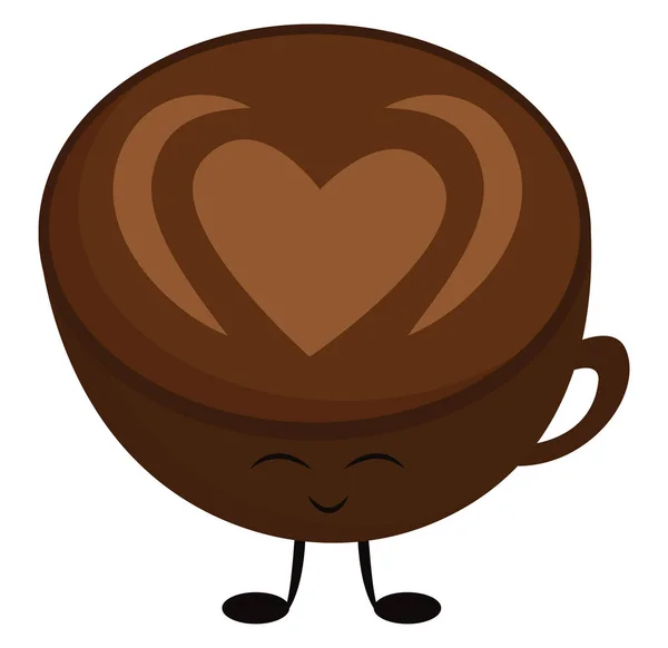Зображення кохання кави чашка кави, вектор або кольорові ілюстрації — стоковий вектор