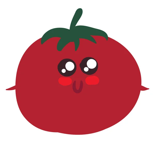 Image of cute tomato, vector or color illustration. — Stock Vector
