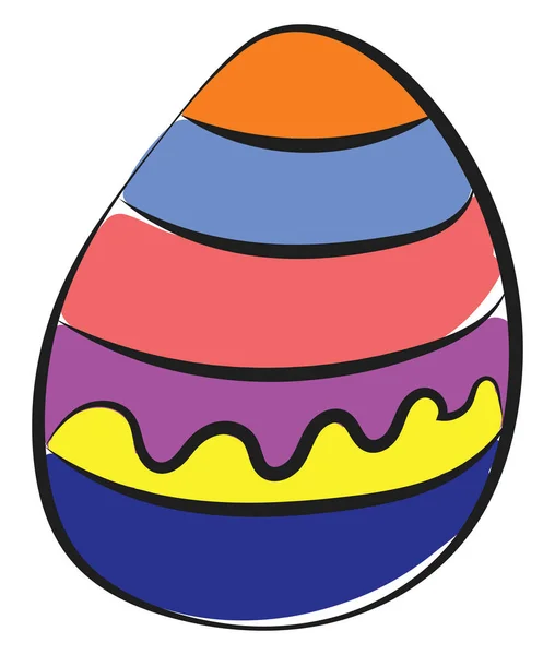 Immagine di uovo di Pasqua, vettore o illustrazione a colori . — Vettoriale Stock