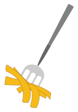 Patates kızartması, vektör veya renk illüstrasyon.