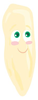 Mutlu pirinç tanesi, vektör veya renk illüstrasyon.