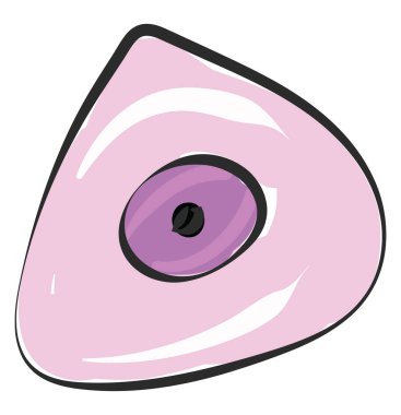 Pembe silgi, vektör veya renk çizimi.