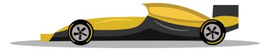 Yarış arabası, vektör veya renk illüstrasyonu.