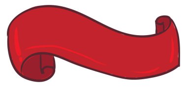 Kırmızı şerit, vektör veya renk çizimi.