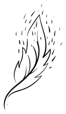 Dövme fırçası, vektör veya renk çizimi.