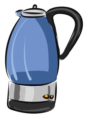 Elektrikli su ısıtıcısı, vektör veya renk illüstrasyon.