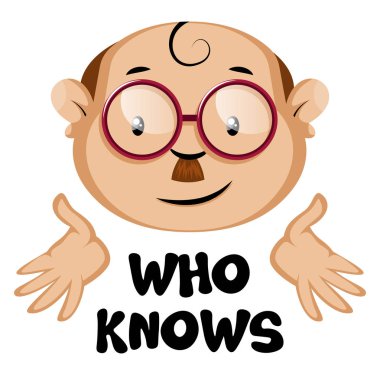 Harfleri, illüstrasyonu, vektörü bilen komik insan emojisi