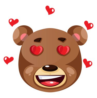 Ayı aşık, illüstrasyon, beyaz backgroun vektör hissediyor