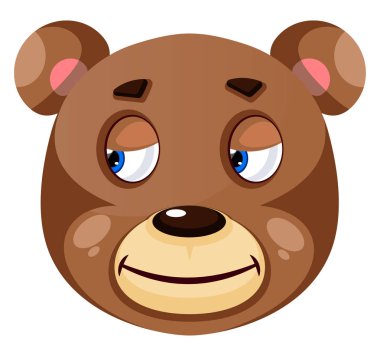 Ayı rahatlama, illüstrasyon, beyaz arka plan üzerinde vektör hissediyor