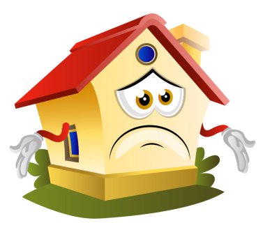 House beyaz backgrou üzerinde bir fikir, illüstrasyon, vektör yok