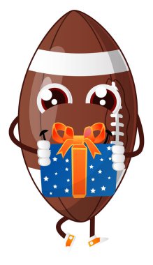 Rugby topu mevcut tutuyor, illüstrasyon, beyaz bac vektör