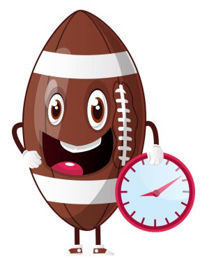 Rugby topu tutma saati, illüstrasyon, beyaz backgrou vektör