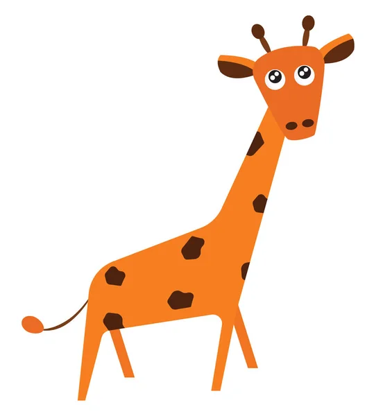 Giraffe, vektorový nebo barevný ilustrace. — Stockový vektor