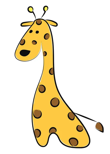 Giraffe, vektorový nebo barevný ilustrace. — Stockový vektor